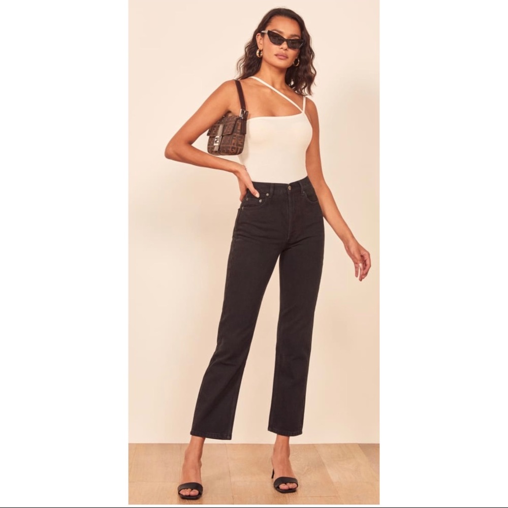 REFORMATION Cynthia Black High Rise -Sz28-NWT - Picture 8 of 8